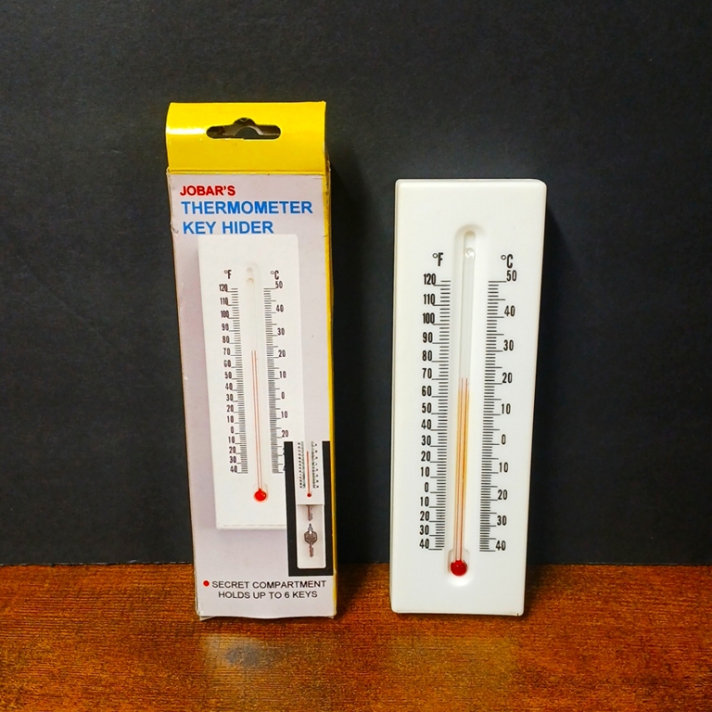 Vintage Jobar's THERMOMETER KEY HIDER, Secret Compartment Holds Up To 6 Keys - Picture 2 of 6